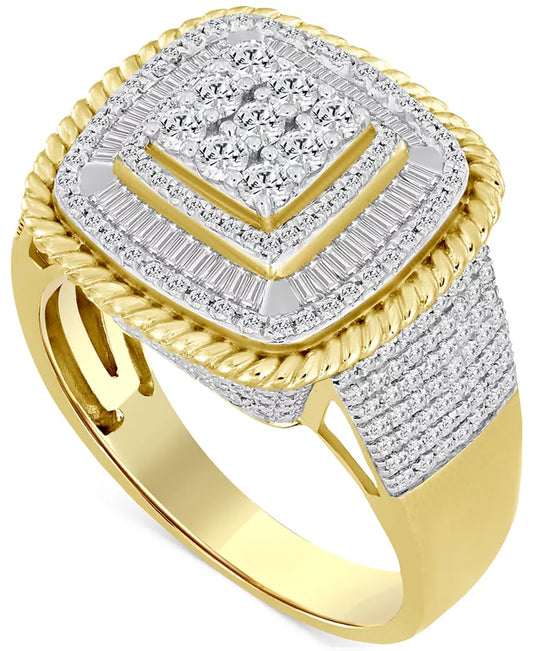 Men'S Diamond Statement Ring (1 Ct. T.W.) in 10K Yellow Gold