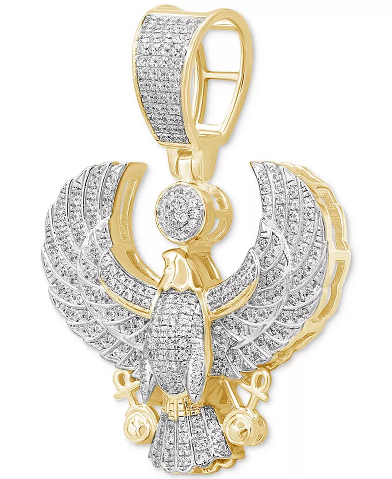 Men'S Diamond Eagle Pendant (1/2 Ct. T.W.) in 14K Gold-Plated Sterling Silver