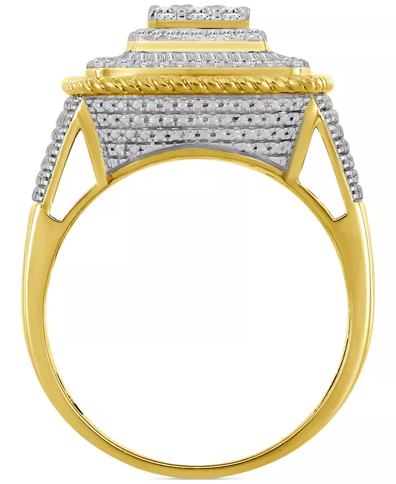 Men'S Diamond Statement Ring (1 Ct. T.W.) in 10K Yellow Gold