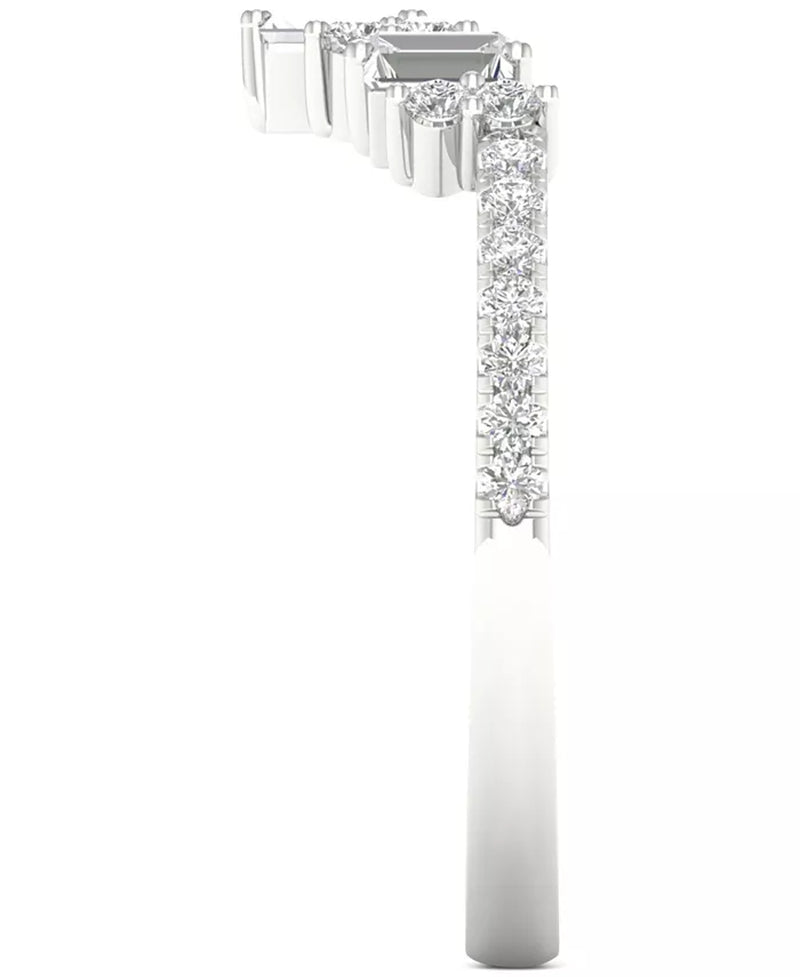 Diamond Baguette & round Band (1/3 Ct. T.W.) in 14K White Gold