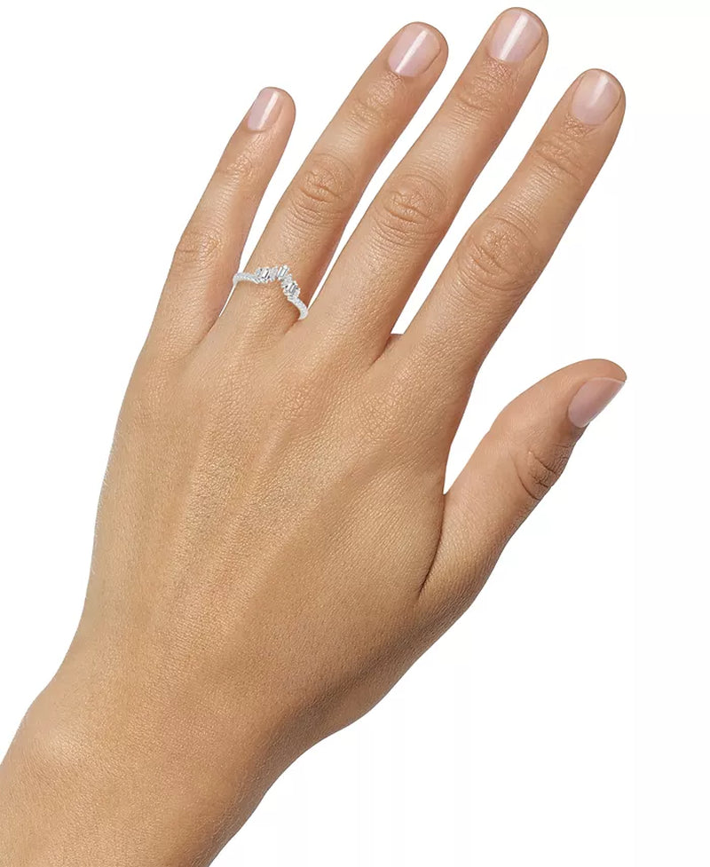 Diamond Baguette & round Band (1/3 Ct. T.W.) in 14K White Gold