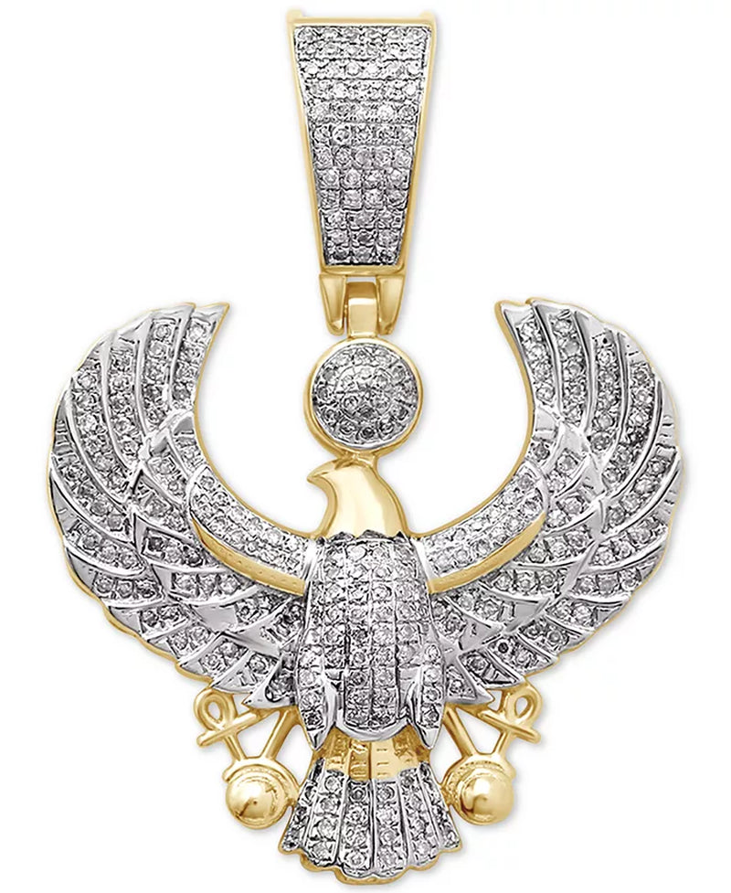 Men'S Diamond Eagle Pendant (1/2 Ct. T.W.) in 14K Gold-Plated Sterling Silver