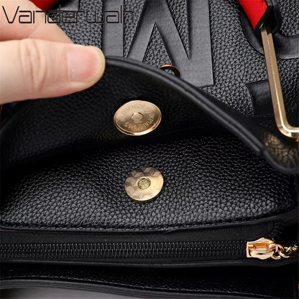 3 Layers Luxury Handbags Women Bags Designer Letters Women'S PU Leather Hand Shopping Bags Shoulder Crossbody Bag Sac a Main