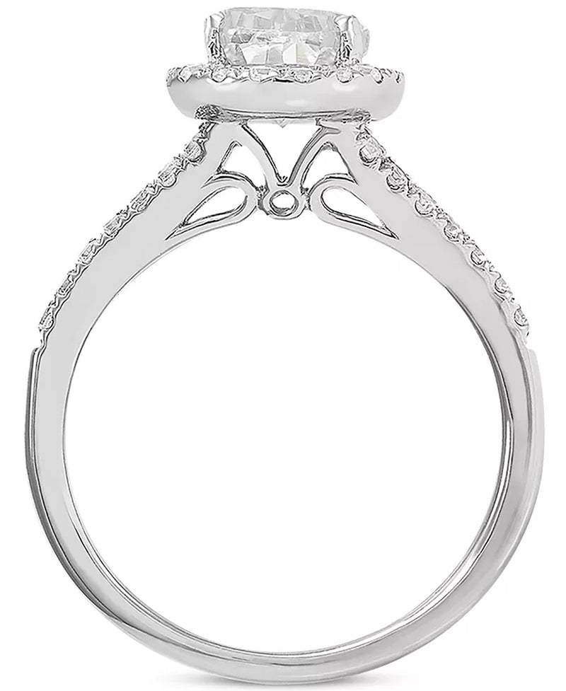 IGI Certified Lab Grown Diamond Pear Engagement Ring (2 Ct. T.W.) in 14K White Gold