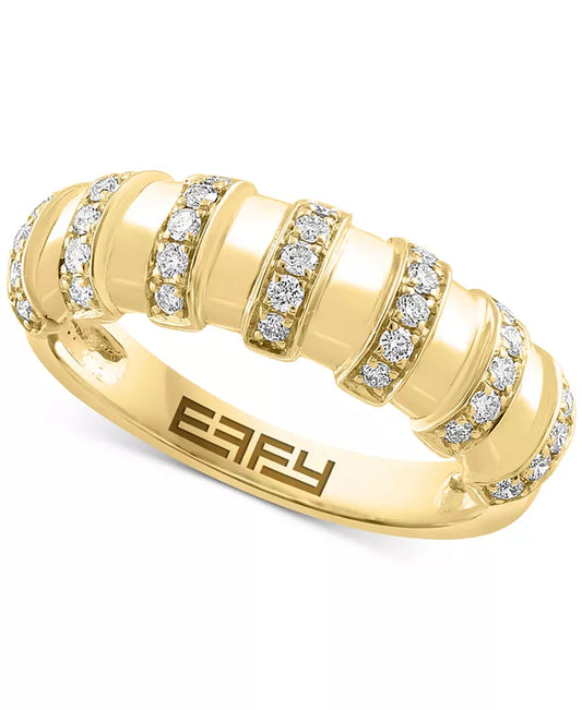 EFFYÂ® Diamond Multirow Statement Ring (1/3 Ct. T.W.) in 14K Gold