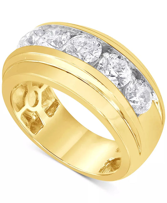 Men'S Diamond Channel-Set Ring (3 Ct. T.W.) in 10K Gold