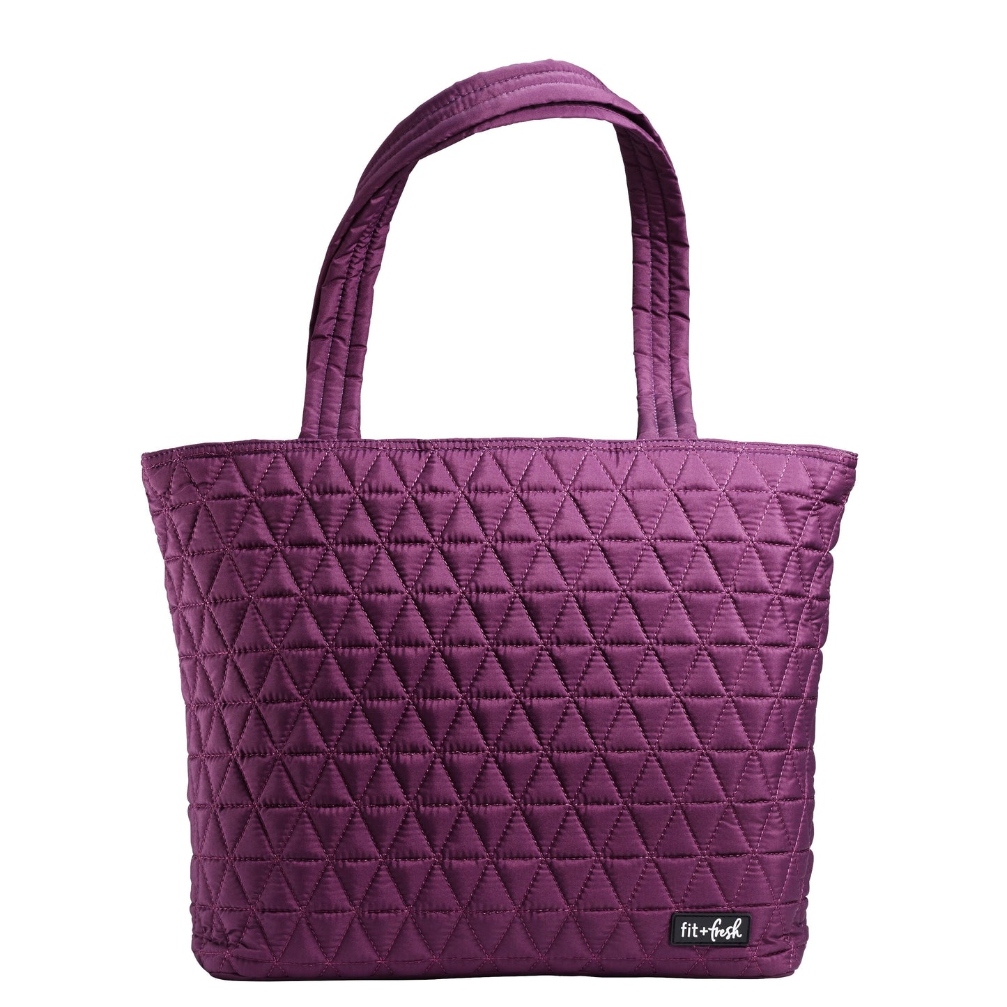 Quilted Metro Lunch and Laptop Tote, 2 -In-1 Lunch Bag, Plum