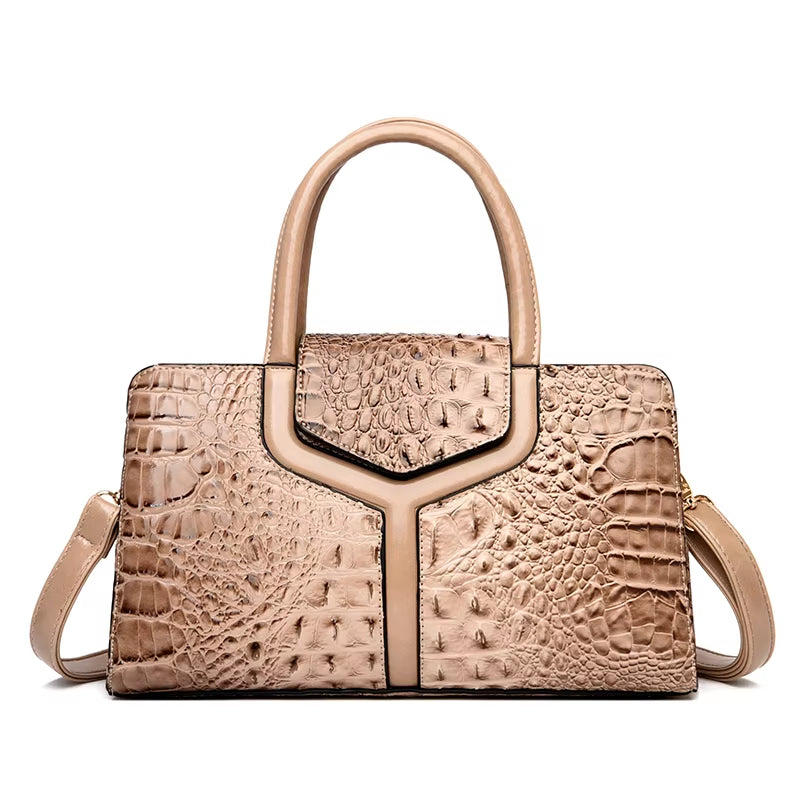 New Leather Women Messenger Bags Crocodile Female Crossbody Shoulder Hand Bags for Women 2023 High Quality Ladies Handbags