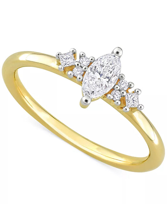 Marquise Diamond Engagement Ring (3/8 Ct. T.W.) in 14K Gold