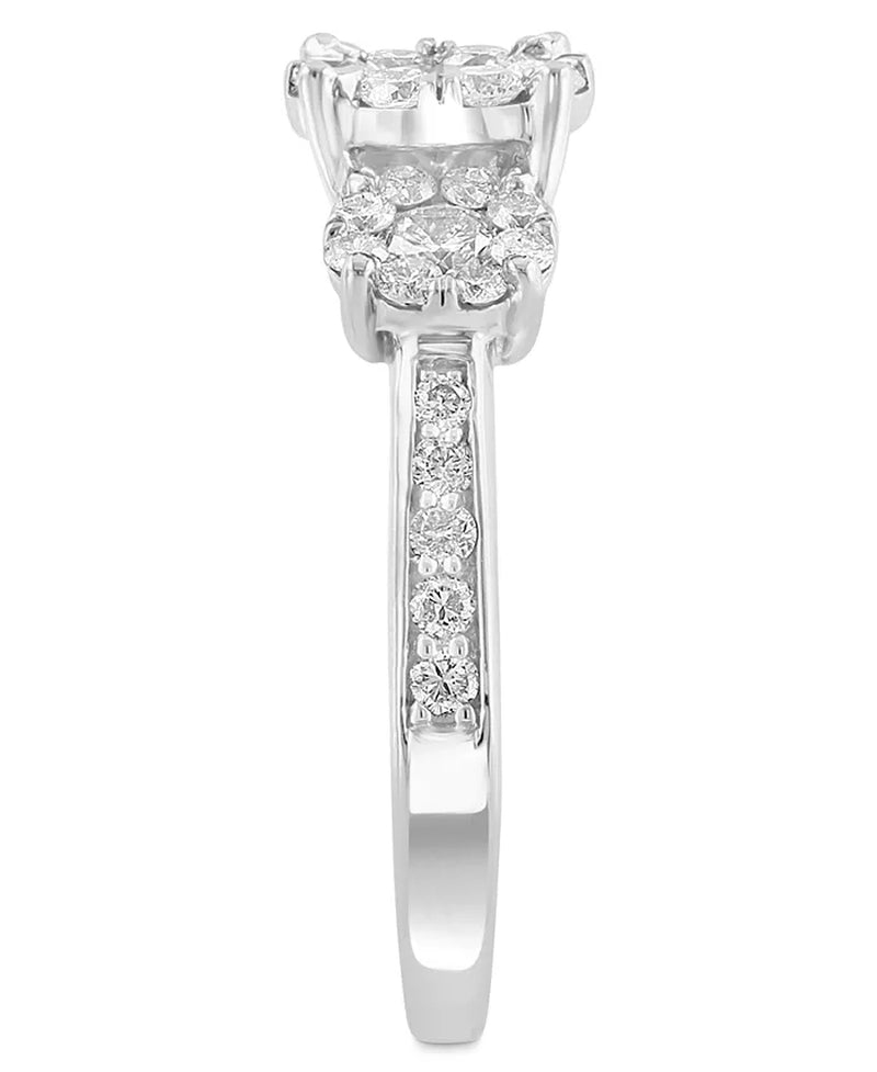 EFFYÂ® Diamond Trio Cluster Ring (1-1/2 Ct. T.W.) in 14K White Gold