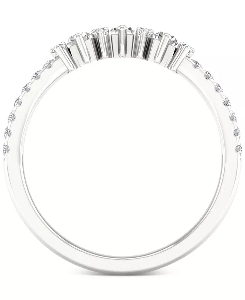 Diamond Baguette & round Band (1/3 Ct. T.W.) in 14K White Gold