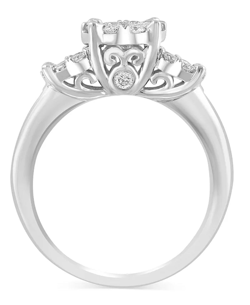 EFFYÂ® Diamond Trio Cluster Ring (1-1/2 Ct. T.W.) in 14K White Gold