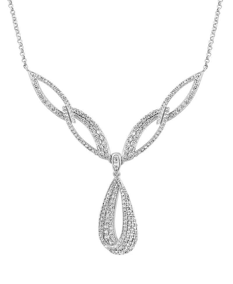 EFFYÂ® Diamond Teardrop Fancy 17" Collar Necklace (2-1/5 Ct. T.W.) in 14K White Gold