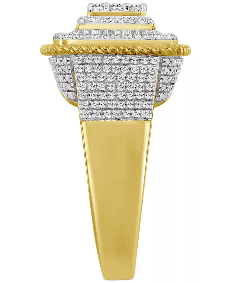 Men'S Diamond Statement Ring (1 Ct. T.W.) in 10K Yellow Gold