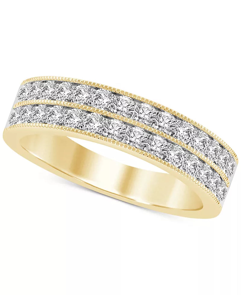 Diamond Two-Row Band (1/2 Ct. T.W.) in 14K White Gold