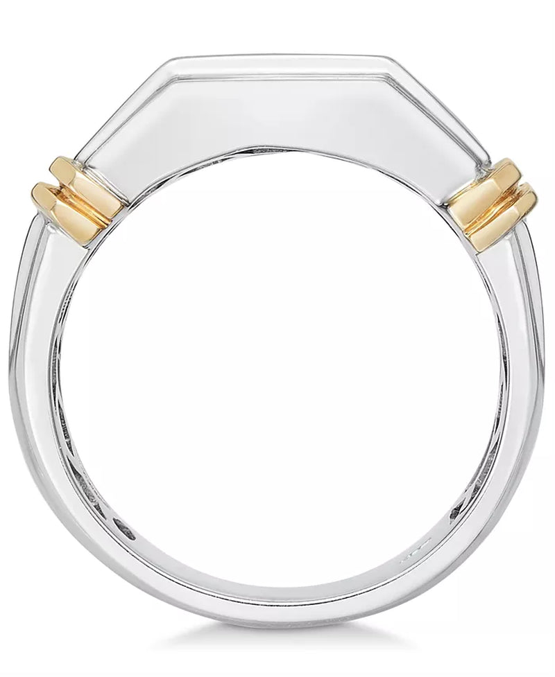 Men'S Diamond (1 Ct. T.W.) Ring in 10K White and Yellow Gold